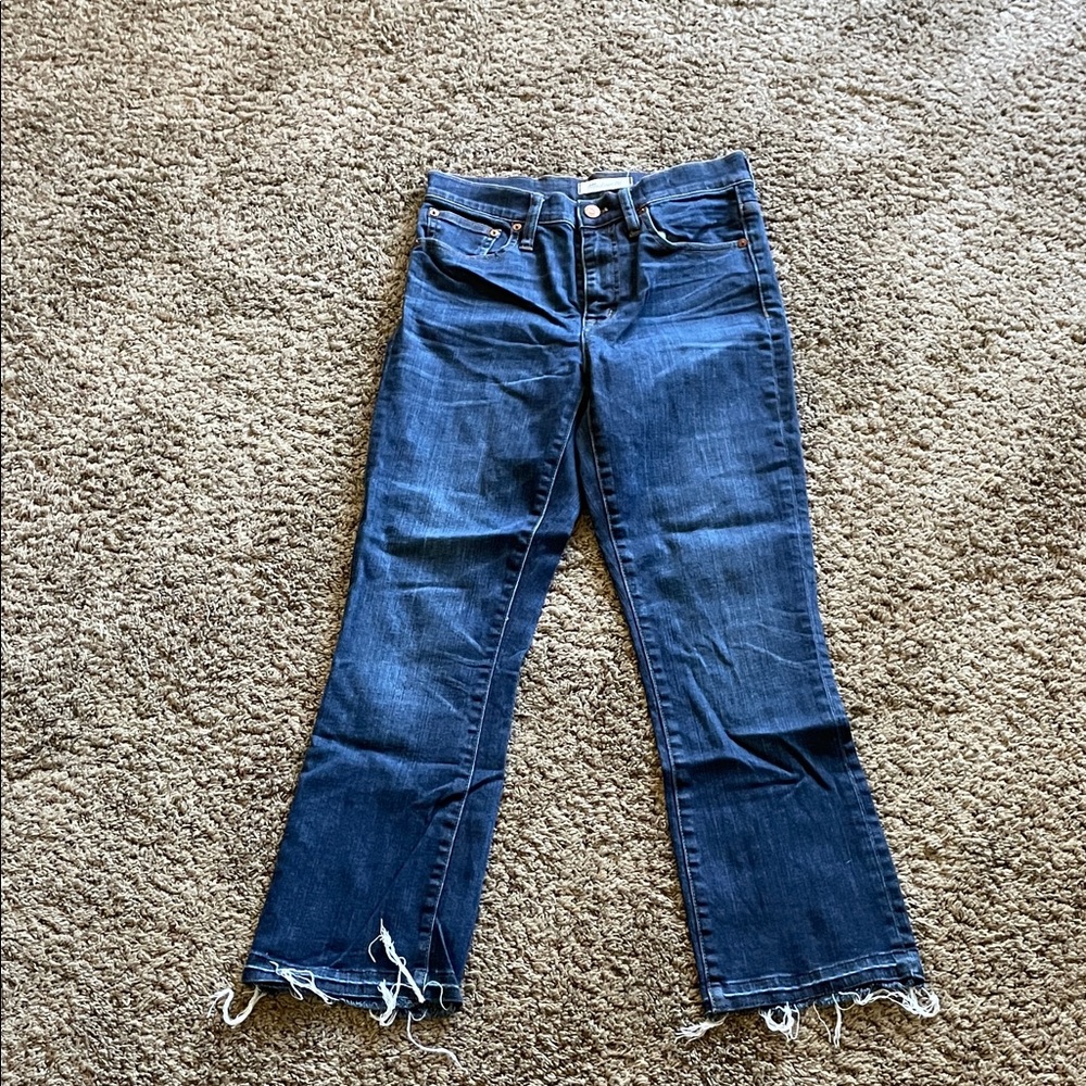 Madewell Dark Blue Cali Demi Boot Jeans
